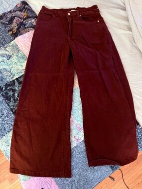 NWOT Dylan Wide Leg Vigoss Pants in Deep Burgundy